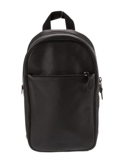 Pre-owned Coach Leather Backpack In Black