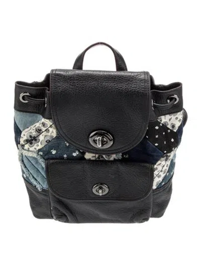 Pre-owned Coach Leather Backpack In Black