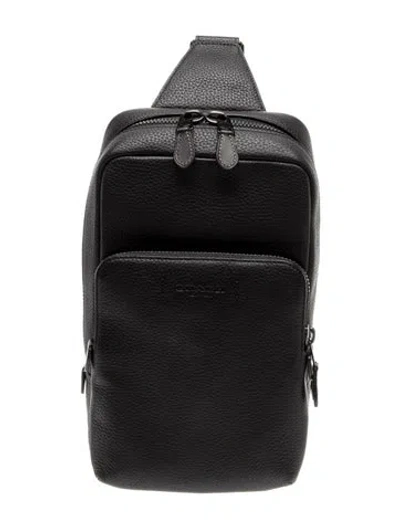 Pre-owned Coach Leather Backpack In Black