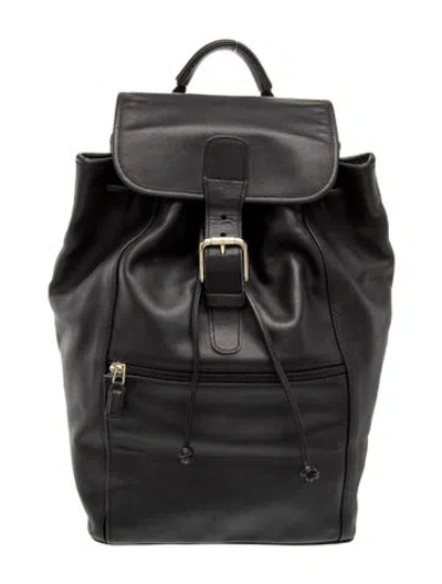 Pre-owned Coach Leather Backpack In Black