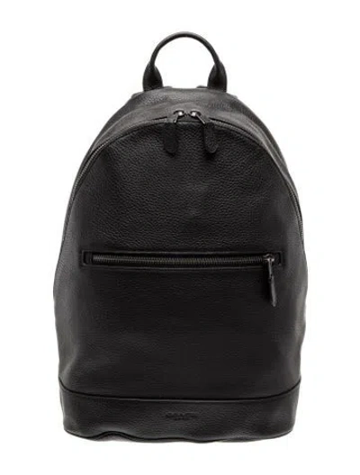 Pre-owned Coach Leather Backpack In Black