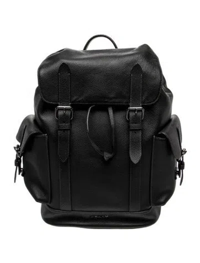 Pre-owned Coach Leather Backpack In Black