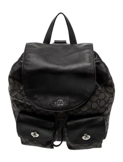 Pre-owned Coach Leather Backpack In Black