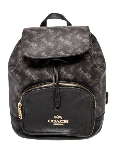 Pre-owned Coach Leather Backpack In Black