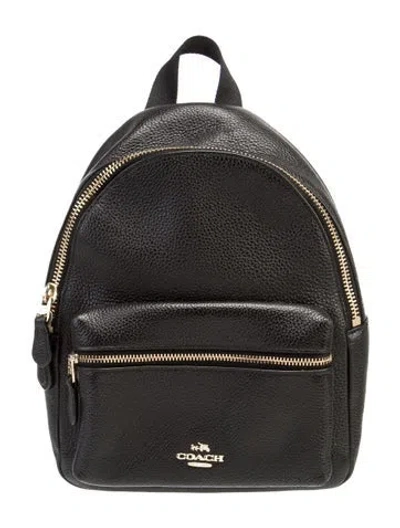 Pre-owned Coach Leather Backpack In Black