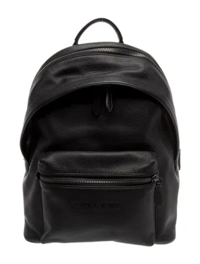 Pre-owned Coach Leather Backpack In Black