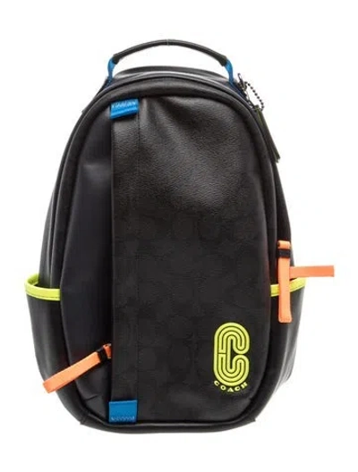 Pre-owned Coach Leather Backpack In Black