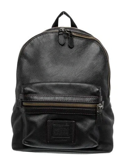 Pre-owned Coach Leather Backpack In Black