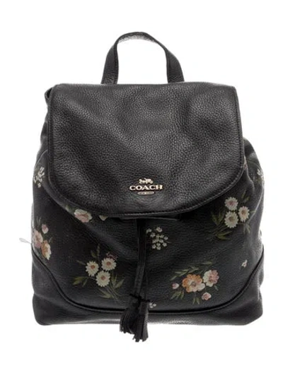 Pre-owned Coach Leather Backpack In Black