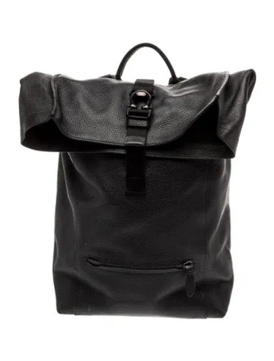 Pre-owned Coach Leather Backpack In Black