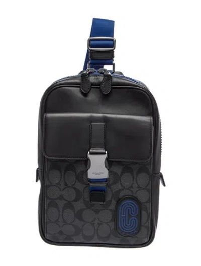 Pre-owned Coach Leather Backpack In Black