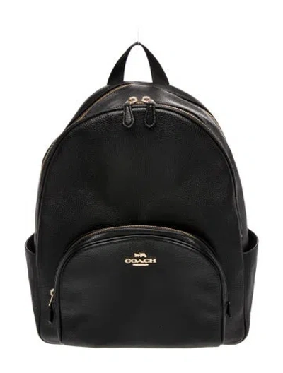 Pre-owned Coach Leather Backpack In Black