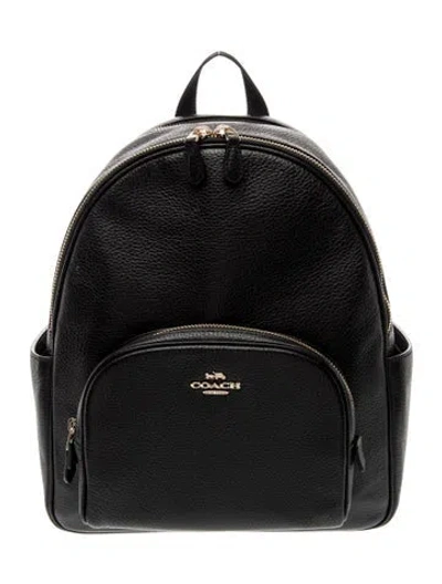 Pre-owned Coach Leather Backpack In Black