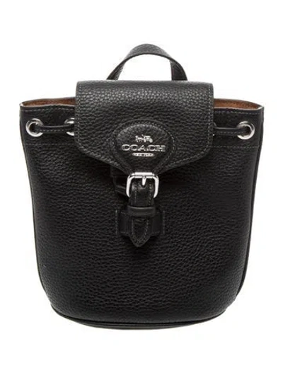 Pre-owned Coach Leather Backpack In Black