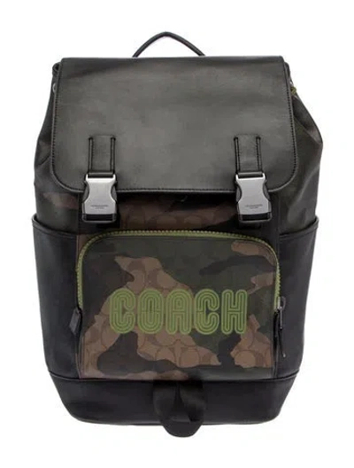 Pre-owned Coach Leather Backpack In Black