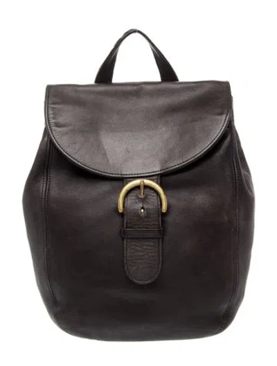 Pre-owned Coach Leather Backpack In Black