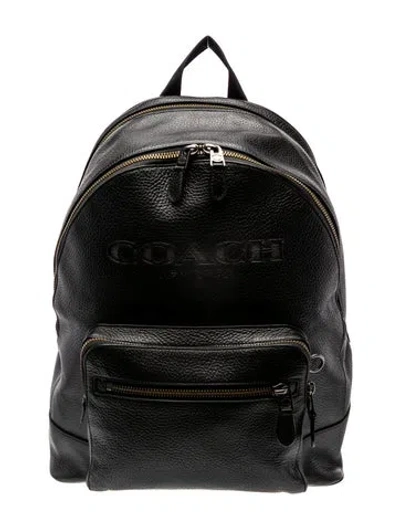 Pre-owned Coach Leather Backpack In Black
