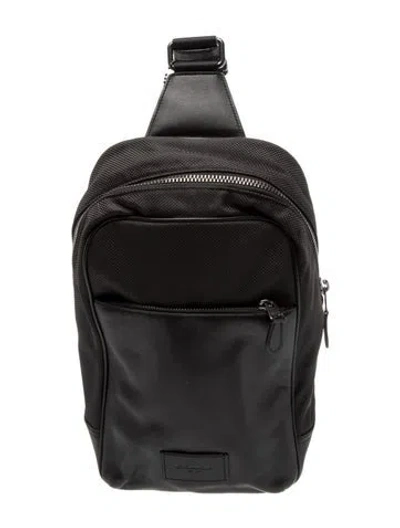 Pre-owned Coach Leather Backpack In Black