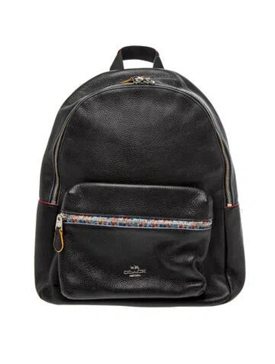 Pre-owned Coach Leather Backpack In Black