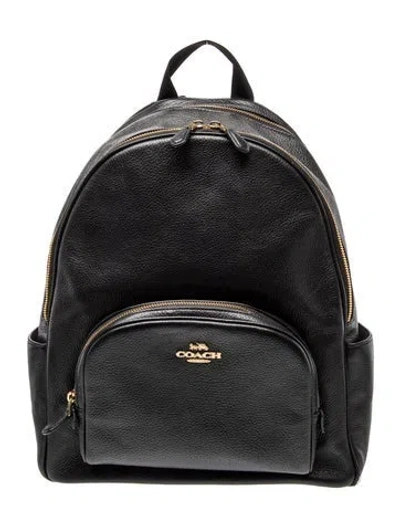 Pre-owned Coach Leather Backpack In Black