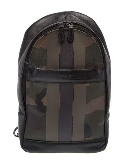 Pre-owned Coach Leather Backpack In Black