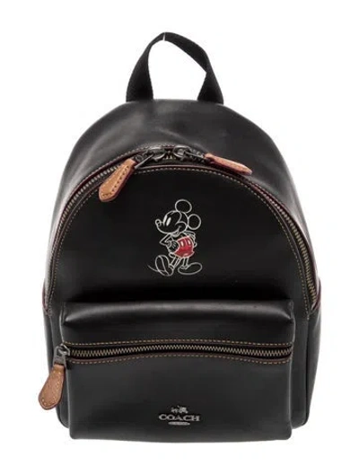Pre-owned Coach Leather Backpack In Black