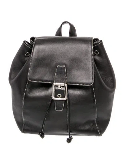 Pre-owned Coach Leather Backpack In Black