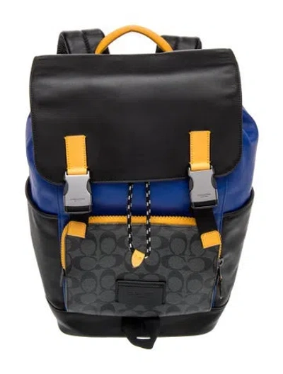 Pre-owned Coach Leather Backpack In Black