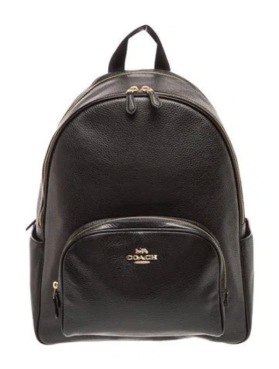 Pre-owned Coach Leather Backpack In Black