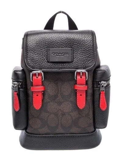 Pre-owned Coach Leather Backpack In Black