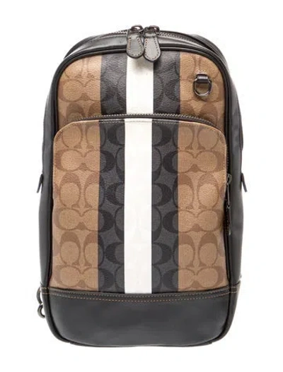 Pre-owned Coach Leather Backpack In Black