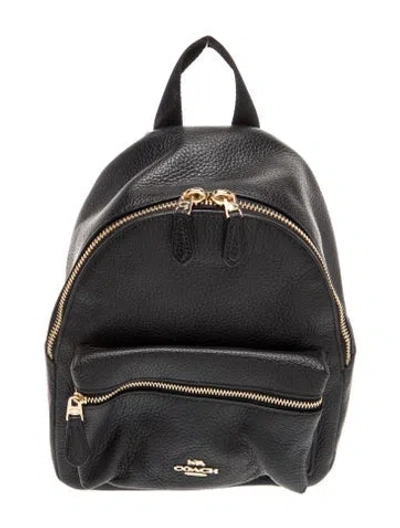Pre-owned Coach Leather Backpack In Black