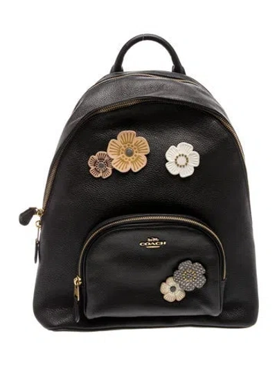 Pre-owned Coach Leather Backpack In Black