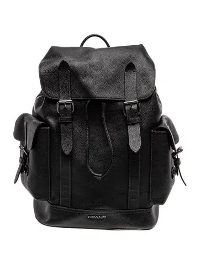 Pre-owned Coach Leather Backpack In Black