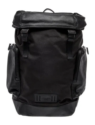 Pre-owned Coach Leather Backpack In Black