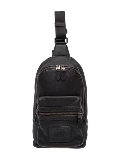 Pre-owned Coach Leather Backpack In Black