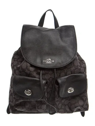 Pre-owned Coach Leather Backpack In Black