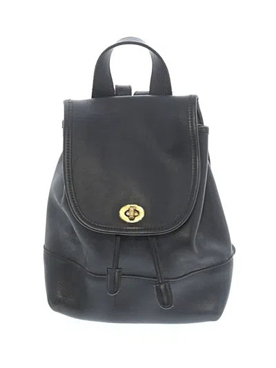 Pre-owned Coach Leather Backpack In Black