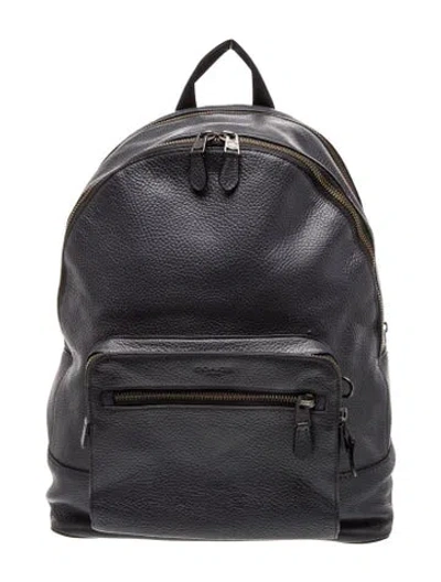 Pre-owned Coach Leather Backpack In Black
