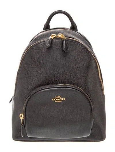 Pre-owned Coach Leather Backpack In Black