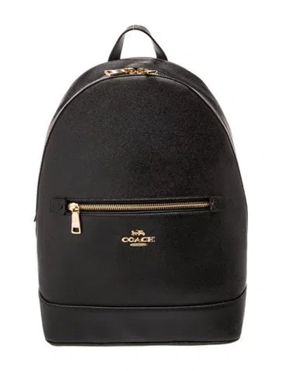 Pre-owned Coach Leather Backpack In Black