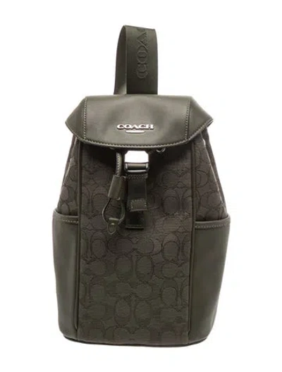 Pre-owned Coach Leather Backpack In Black