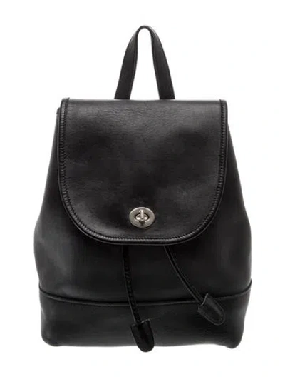 Pre-owned Coach Leather Backpack In Black