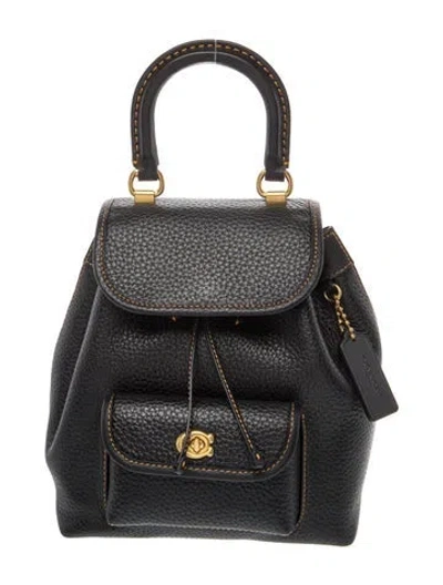 Pre-owned Coach Leather Backpack In Black