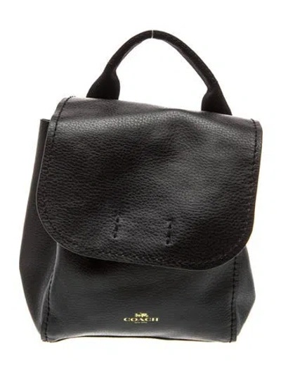 Pre-owned Coach Leather Backpack In Black