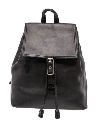 Pre-owned Coach Leather Backpack In Black
