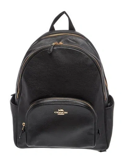 Pre-owned Coach Leather Backpack In Black