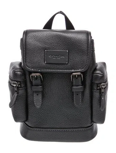 Pre-owned Coach Leather Backpack In Black