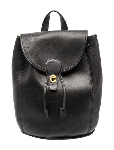 Pre-owned Coach Leather Backpack In Black