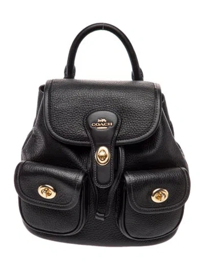 Pre-owned Coach Leather Backpack In Black